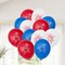 Patriotic Red, White & Blue Fireworks Inflatable 11" Latex Balloons 12 Pc.